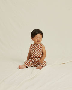 Rylee + Cru - Button Jumpsuit - Rust Check