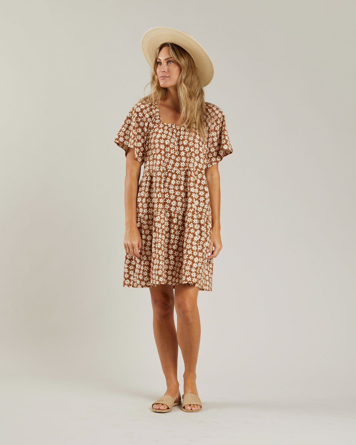 Rylee + Crew - Agnes Dress - Daisy - Rust