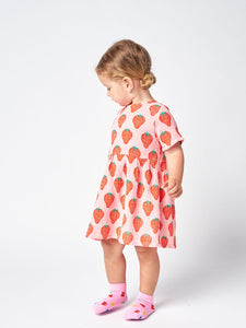 BOBO CHOSES - Strawberry All Over Woven Dress - Pink