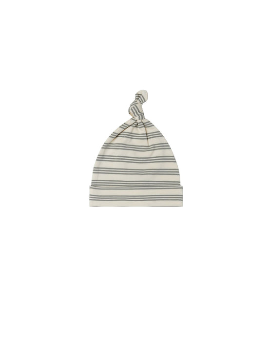 Quincy  Mae - Knotted Baby Hat - Basil Stripe