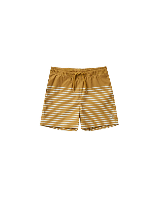 Rylee + Cru - Gold Stripe Boardshort - Gold