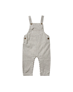 Rylee + Cru - Railroad Stripe Baby Overalls - Vintage Black