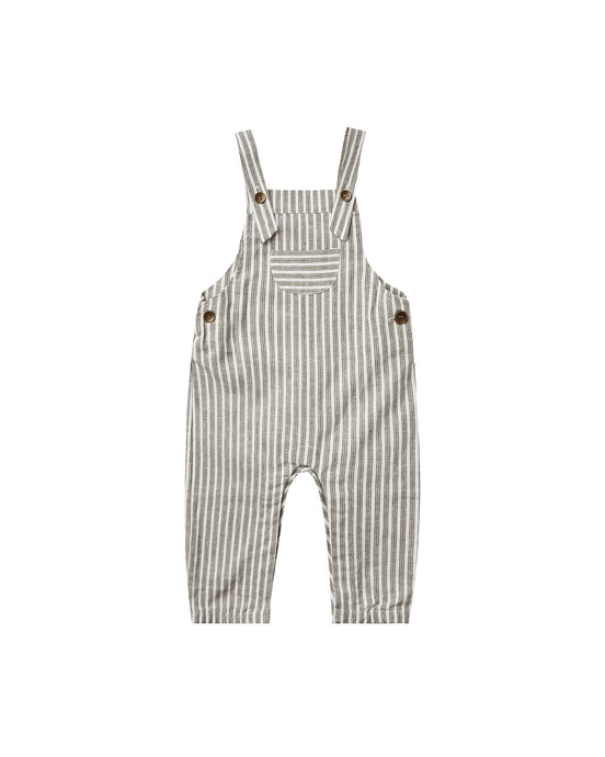 Rylee + Cru - Railroad Stripe Baby Overalls - Vintage Black