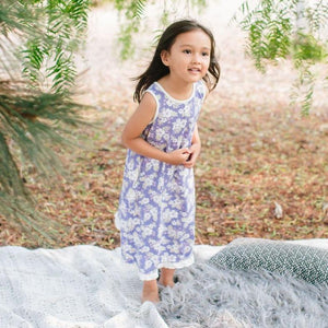 Strappy Boho Dress - Purple Hibiscus