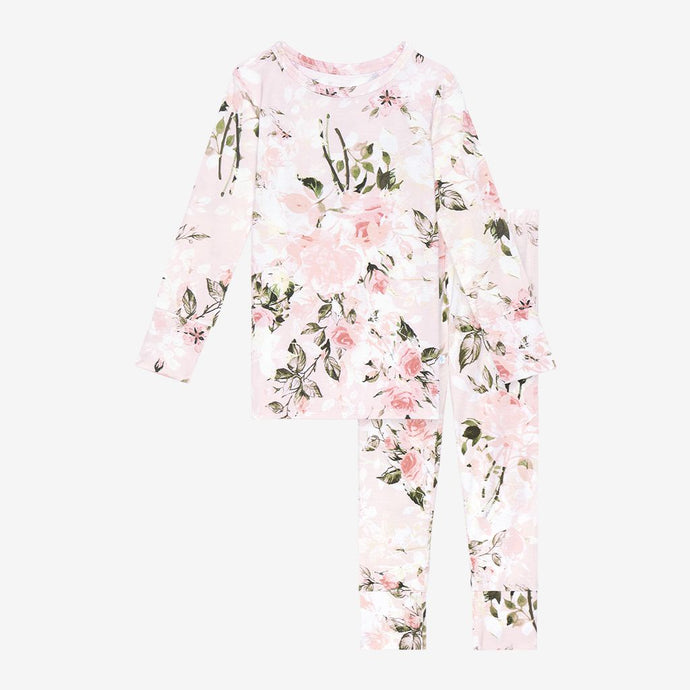 Vintage Pink Rose - Long Sleeve Pajamas
