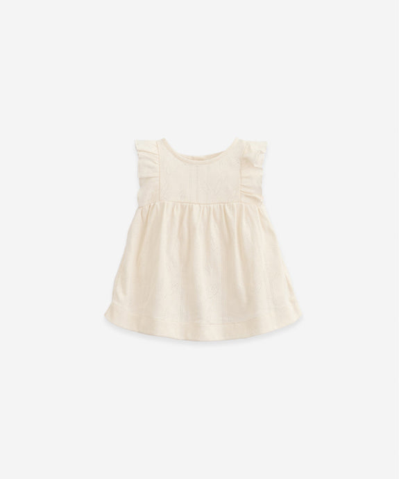 Play Up - Organic Cotton Ajour Dress - Dandelion