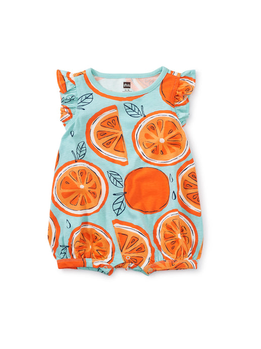 Tea Collection - Flutter Baby Romper - Fresh Oranges