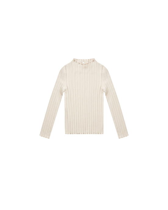 Rylee + Cru - Ribbed Long Sleeve Tee - Stone