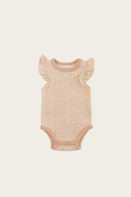 Jamie Kay - Organic Cotton Frill Singlet Bodysuit - Meadow Floral