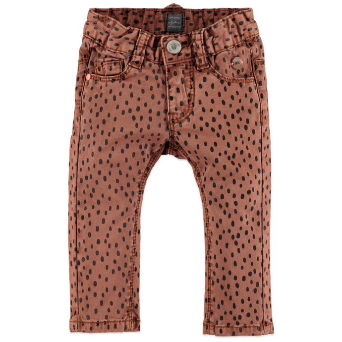 Babyface - Girls Polka Dot Denim - Caramel