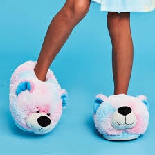 Iscream - Pink & Blue Tie Dye Bear Slippers