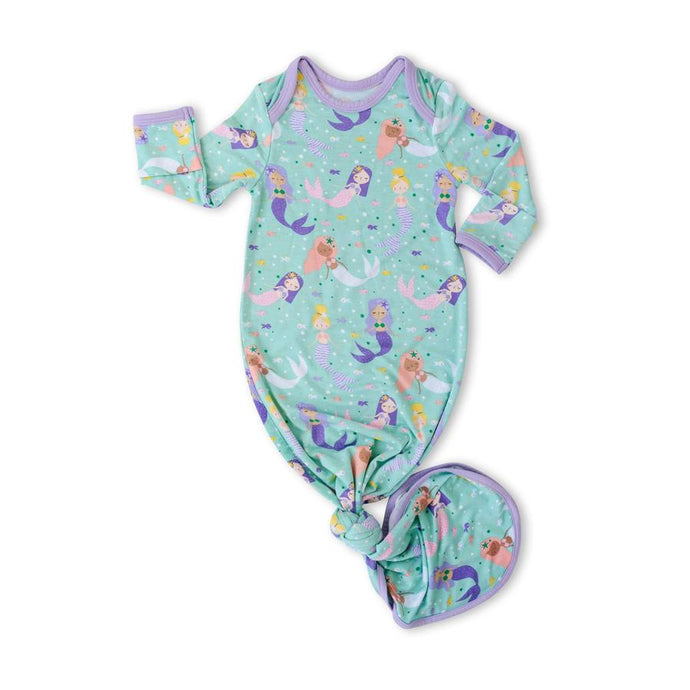 Littlesleepies - Mermaid Magic Bamboo Viscose Infant Knotted Gown