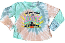 Load image into Gallery viewer, Rowdy Sprout - All You Need Is Love Tie Dye Slouch Tee - Vintage Swirl Tie Dye
