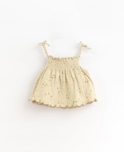 Play Up - Organic Smocked Top - Aloe Very