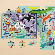 Load image into Gallery viewer, Mudpuppy - Animal Kingdom Double Sided Puzzle