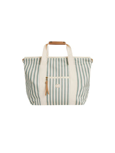 Rylee + Cru - Cooler Tote - Aqua Stripe