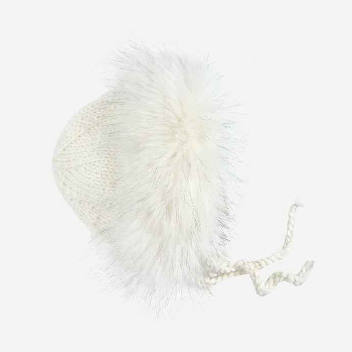 The Blueberry Hill - Artic Faux Fur Bonnet - Cream