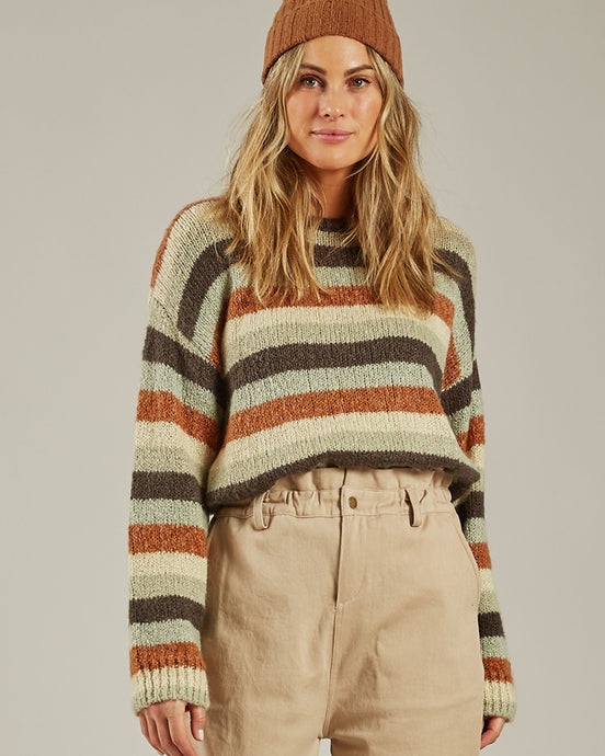 Rylee + Cru - Women's Aspen Sweater - Multi Stripe