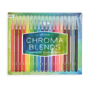 Chroma Blends Watercolor Brush Markers - Set of 18