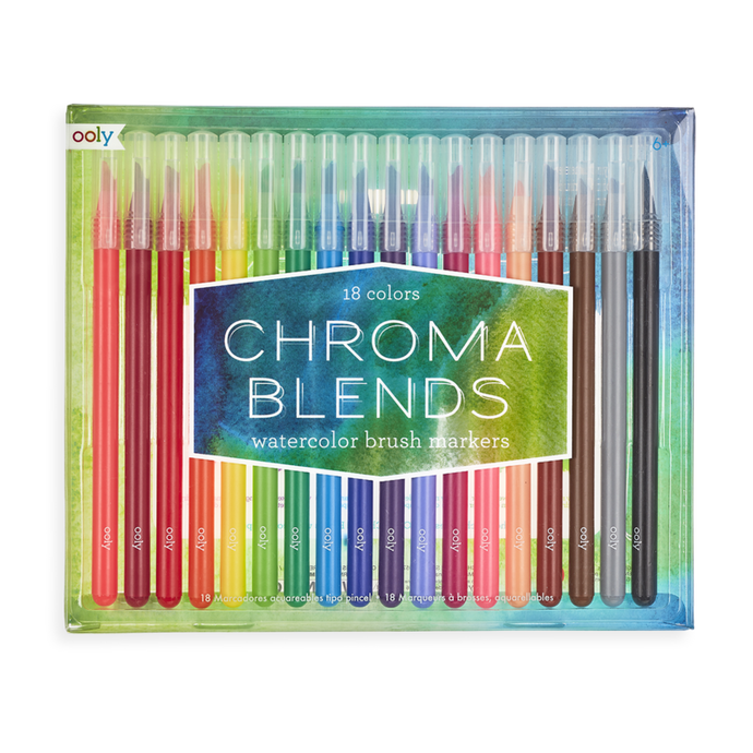 Chroma Blends Watercolor Brush Markers - Set of 18