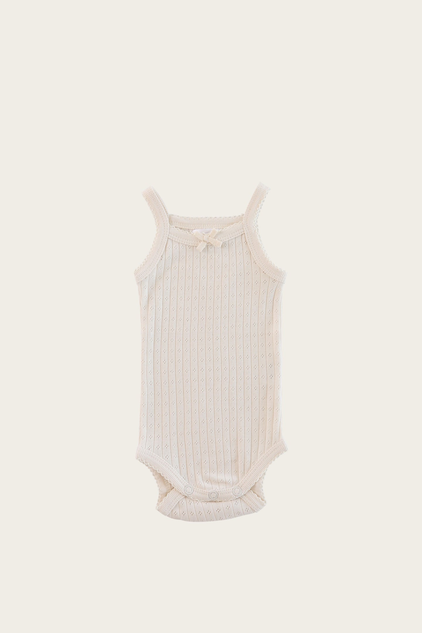 Jamie Kay - Organic Pointelle Singlet Bodysuit - Ivory