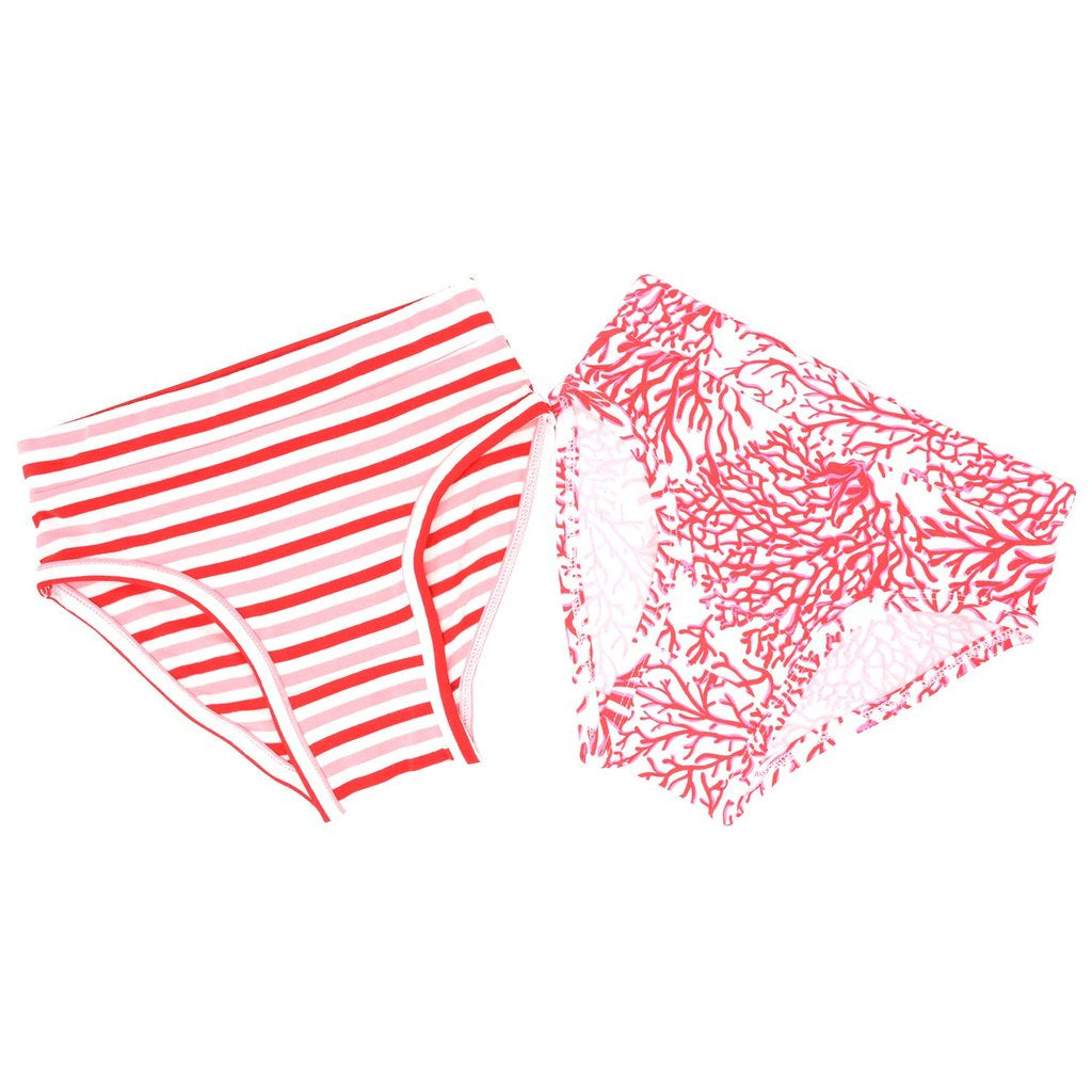 Sweet Bamboo 2 Piece Underwear In Pink Castle and Solid White