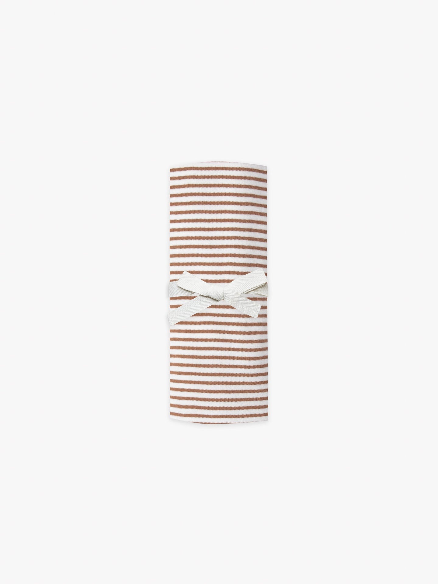 Quincy Mae - Organic Brushed Jersey Baby Swaddle - Rust Stripe