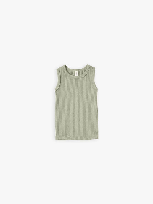 Quincy Mae - Organic Ribbed Tank - Sage