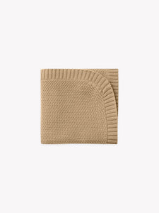 Quincy Mae - Organic Chunky Knit Baby Blanket - Honey