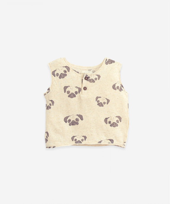 Play Up - Organic Sleeveless Pug Tank - Mushroom