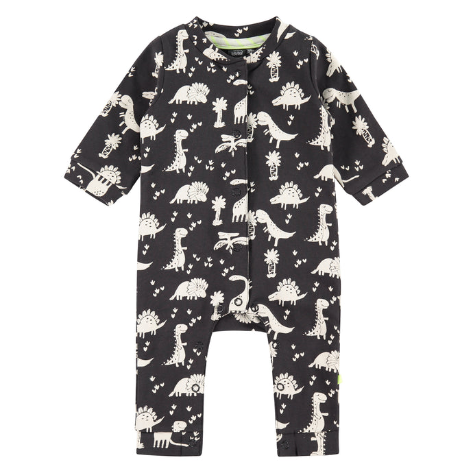 Organic Dino Romper - Dark Grey