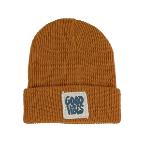 Tiny Whales - Good Vibes Beanie - Rust