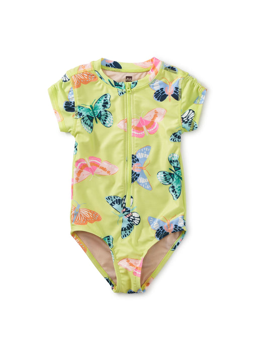 Tea Collection - Rash Guard One-Piece Swimsuit - Gossamer Glow