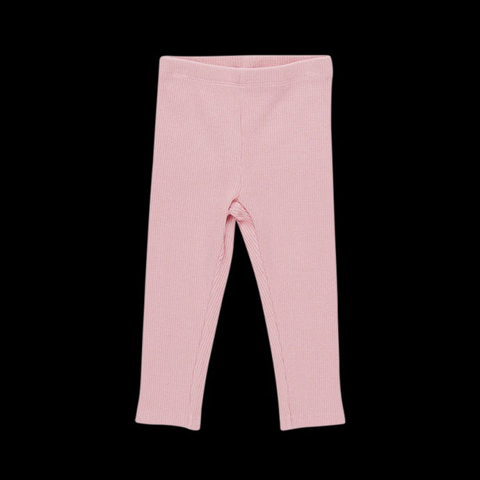 Pink Chicken - Girls Organic Rib Legging - Brandied Apricot