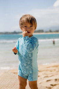 Feather 4 Arrow - Shorebreak L/S Baby Surf Suit/ Beach Glass