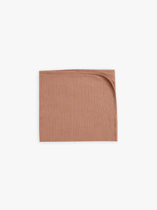 Quincy Mae - Organic Ribbed Baby Blanket - Terracotta