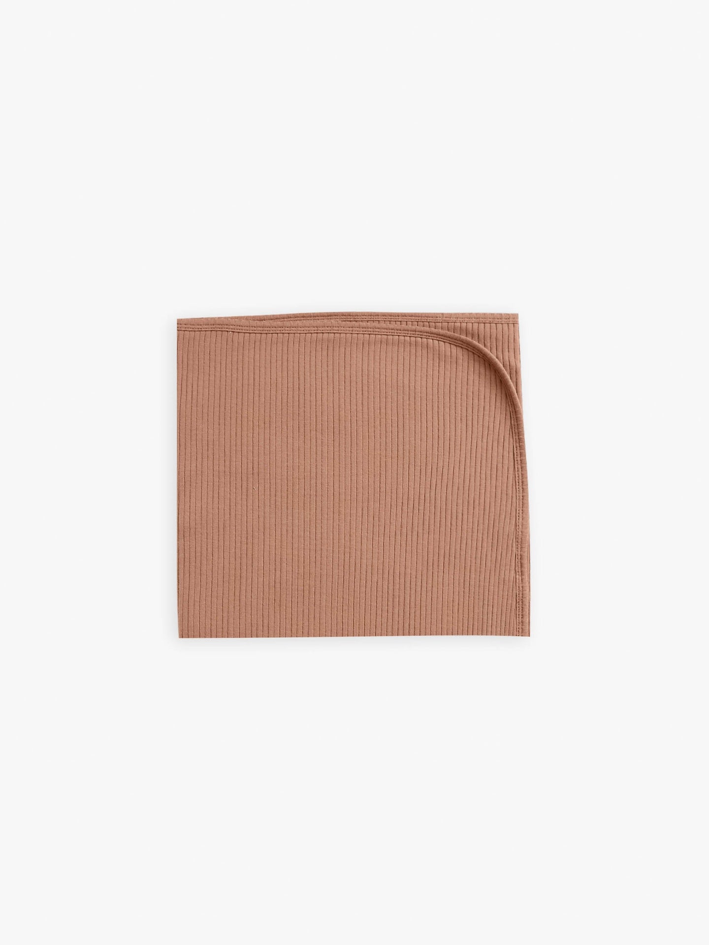 Quincy Mae - Organic Ribbed Baby Blanket - Terracotta