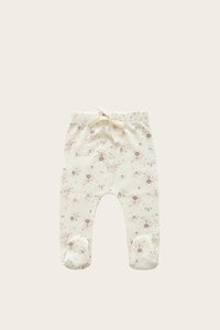 Jamie Kay - Organic Cotton Footed Pant - Periwinkle Floral