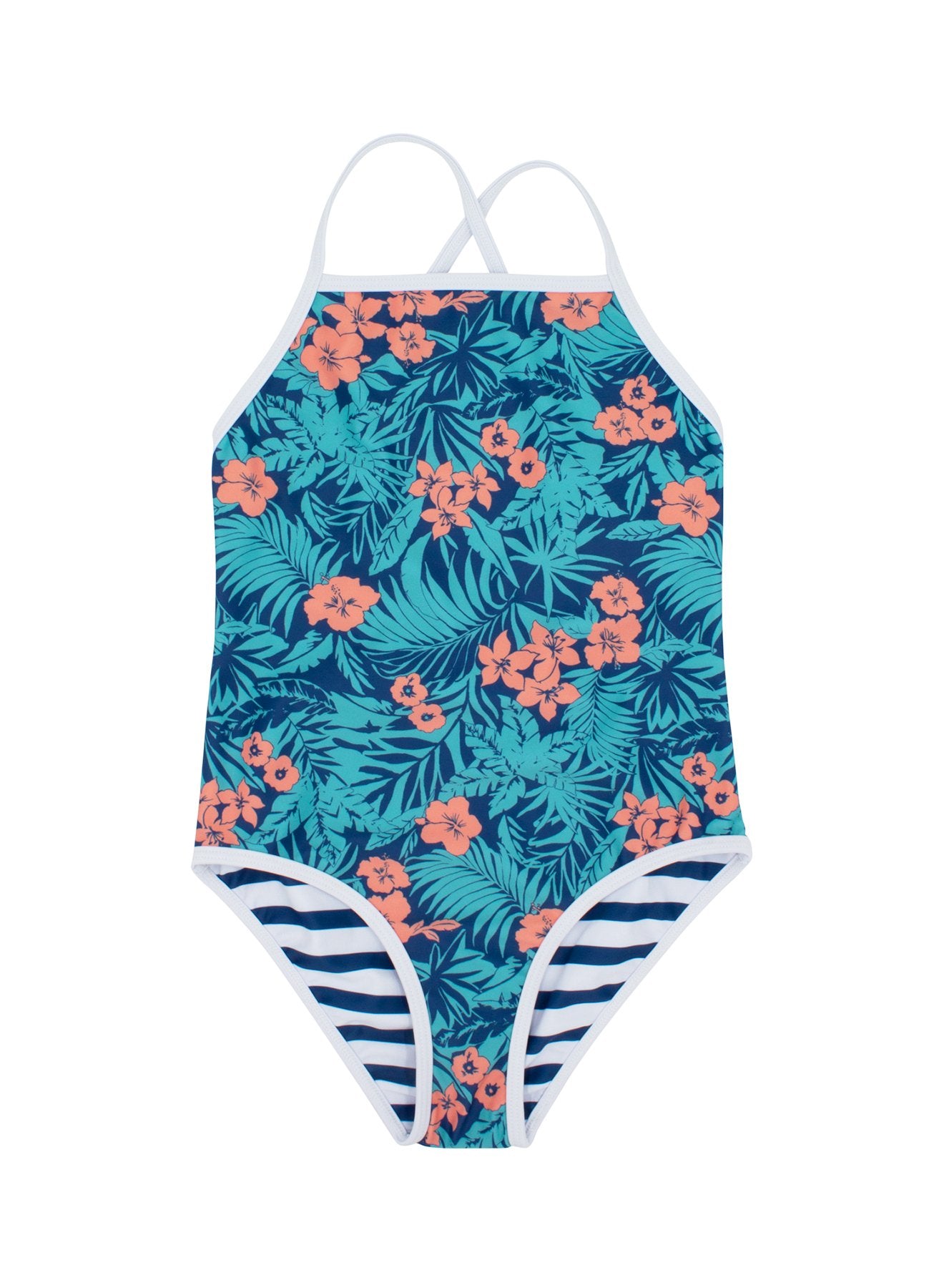 Feather 4 Arrow - Beach Babe Cross-Back Swimsuit - Navy