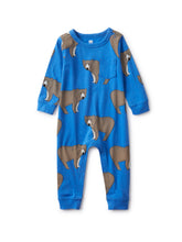 Load image into Gallery viewer, Tea Collection - Long Sleeve Baby Romper - Bear&#39;s Lair in Imperial