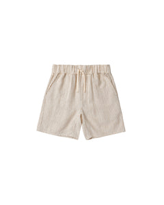 Rylee + Cru - Bermuda Shorts - Sand Stripe