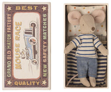 Load image into Gallery viewer, Maileg - Big Brother Mouse in a Matchbox (Striped)