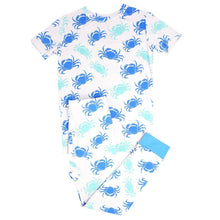 Load image into Gallery viewer, Sweet Bamboo - Big Kid Pj&#39;s Long Sleeve Top/Long Pant - Blue Crabs