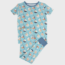 Load image into Gallery viewer, Sweet Bamboo - Big Kid Short Sleeve Pj&#39;s - Boats