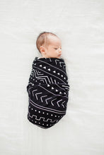 Load image into Gallery viewer, Loulou LOLLIPOP - Muslin Swaddle - Black Mudcloth