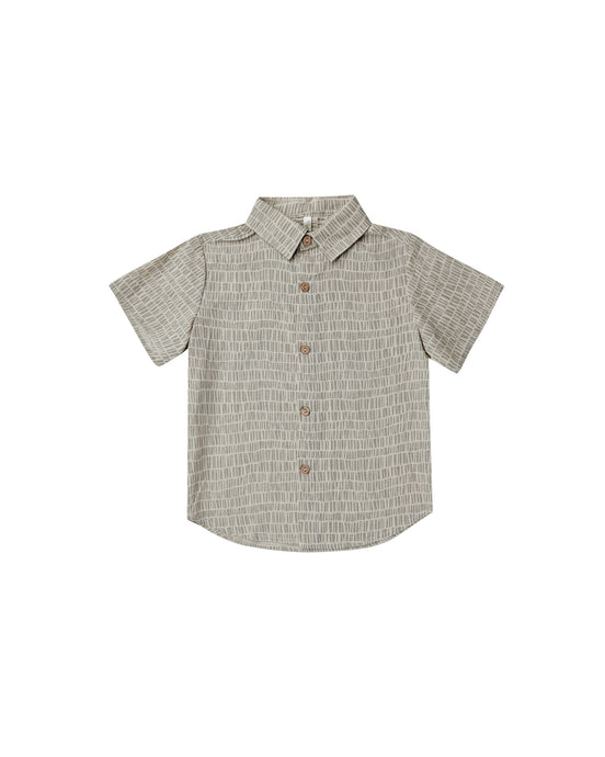 Rylee + Cru - Collared Short Sleeve Shirt - Block Stripe