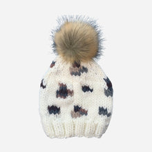 Load image into Gallery viewer, The Blueberry Hill - Hannah Leopard Hat with Fur Pom - Cream