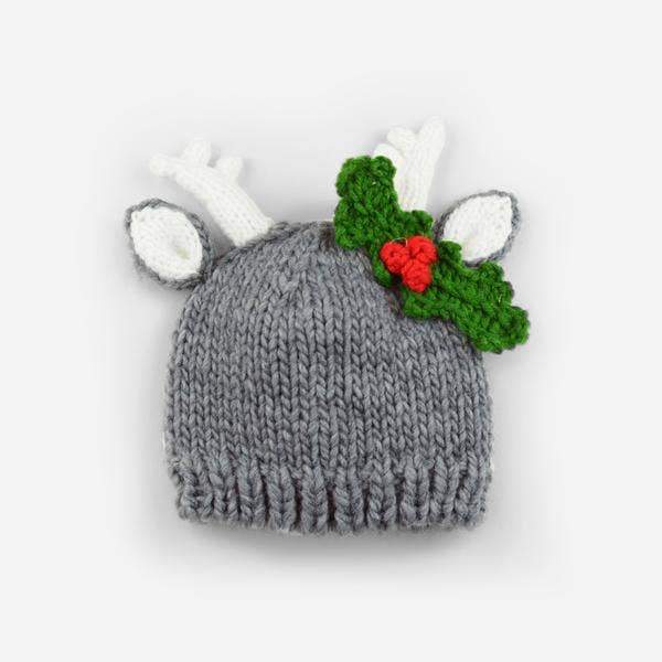 The Blueberry Hill - Hartley Deer Hat w/ Holly - Gray