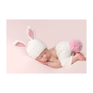 The Blueberry Hill - Bunny Newborn Set - White/Pink