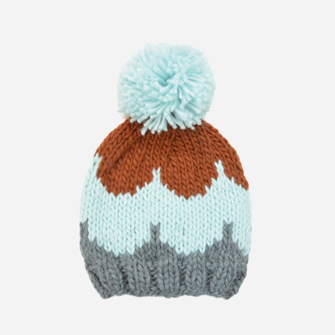 The Blueberry Hill - Scallop Hat - Gray/Blue/Cinnamon